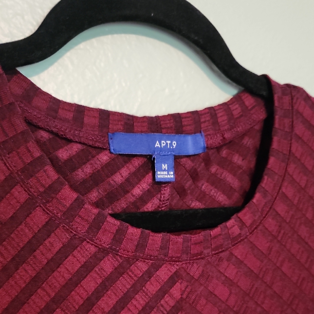 Apt. 9 Maroon Ribbed Mini Dress - Picture 2 of 4